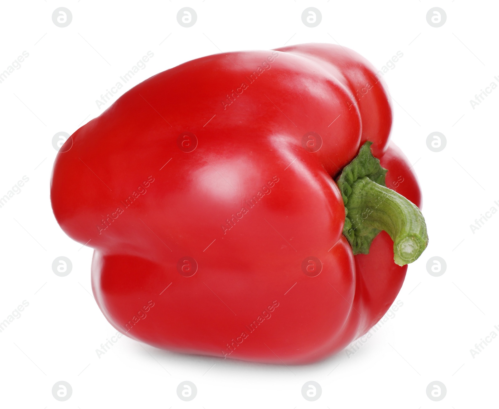 Photo of Ripe red bell pepper isolated on white