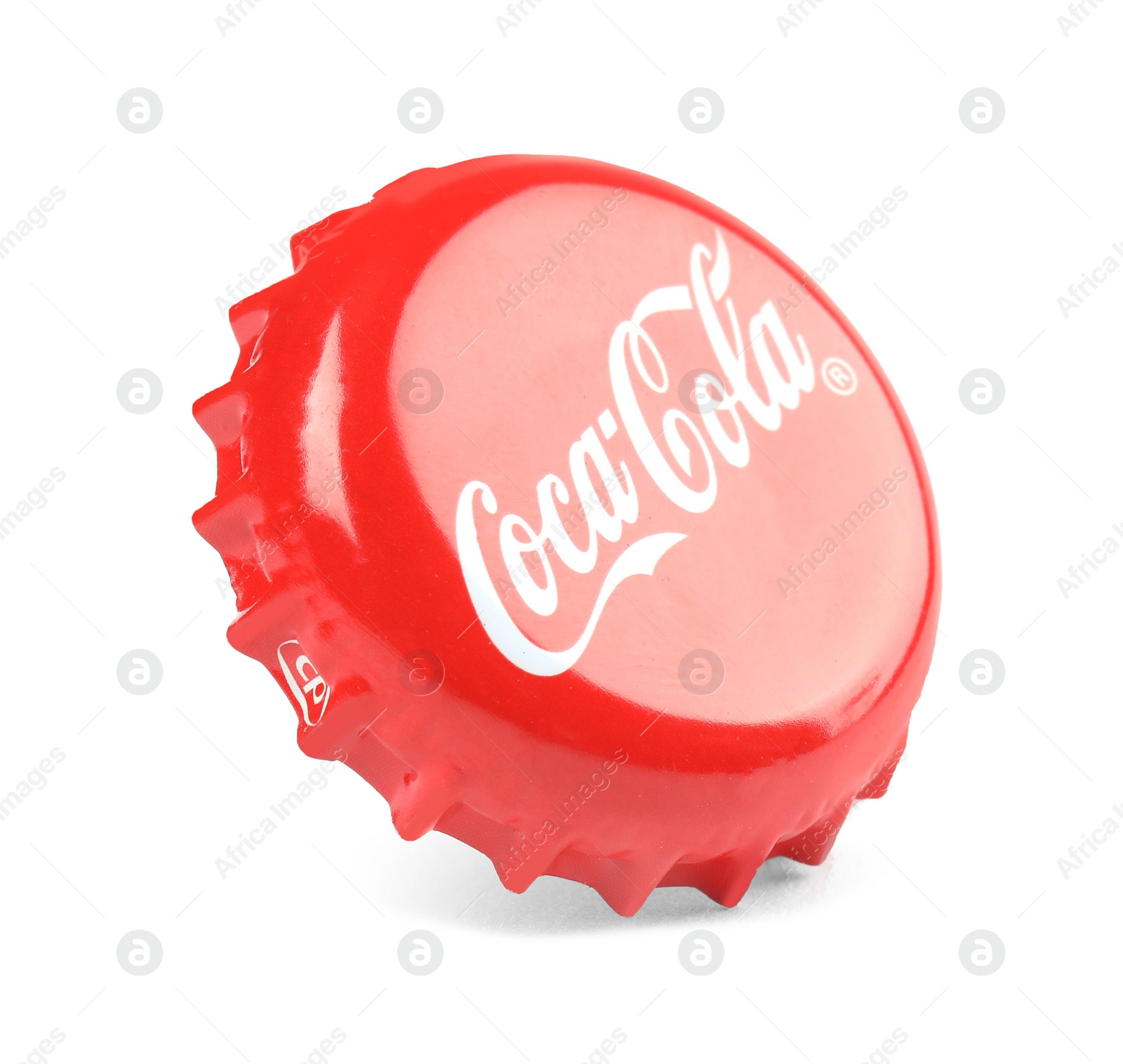 Photo of MYKOLAIV, UKRAINE - NOVEMBER 15, 2018: Coca Cola lid on white background