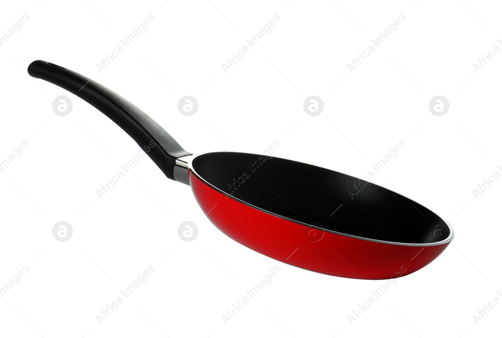 Photo of Clean nonstick frying pan isolated on white