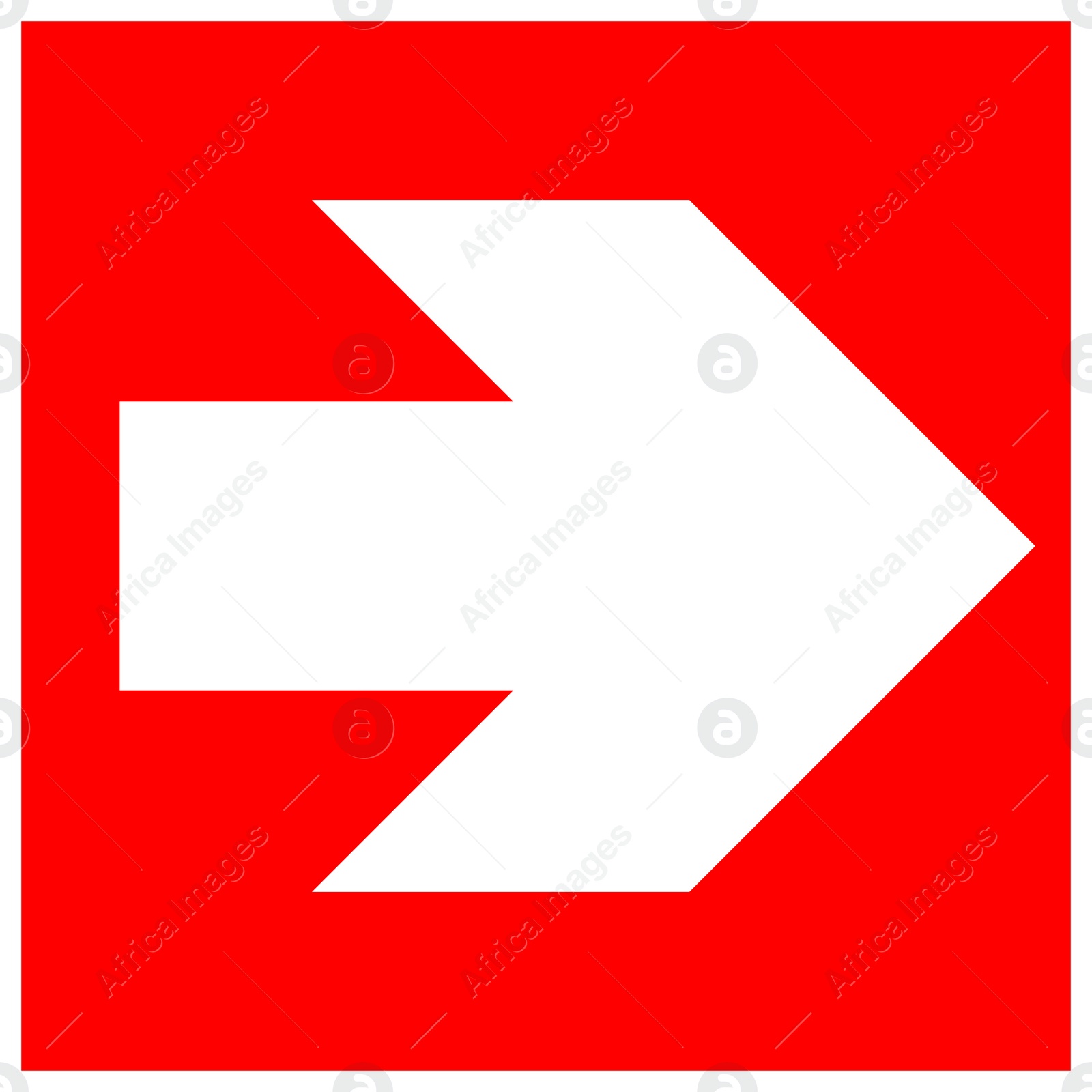 Image of International Maritime Organization (IMO) sign, illustration. Arrow straight