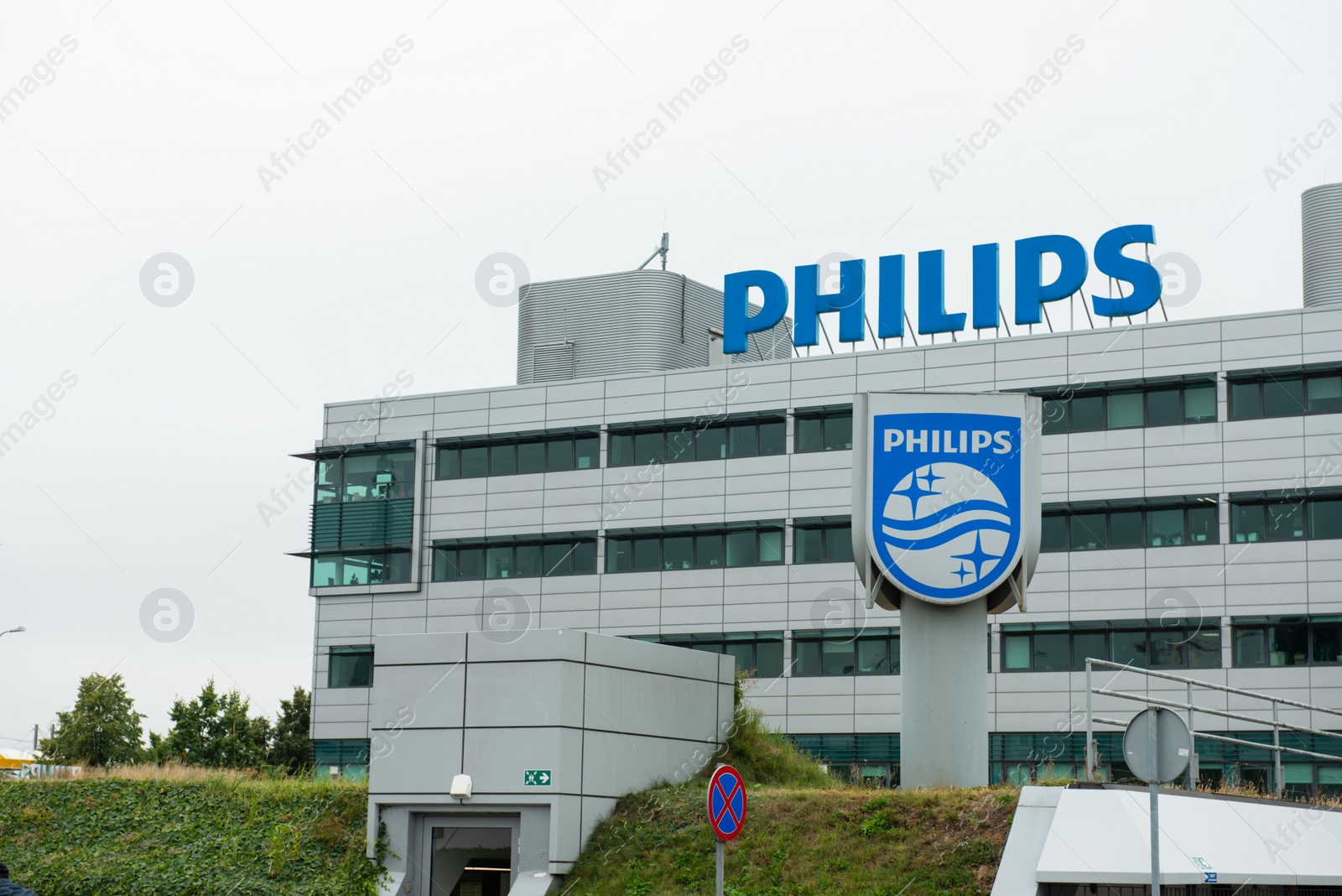 Photo of Warsaw, Poland - September 10, 2022: Beautiful modern Philips office