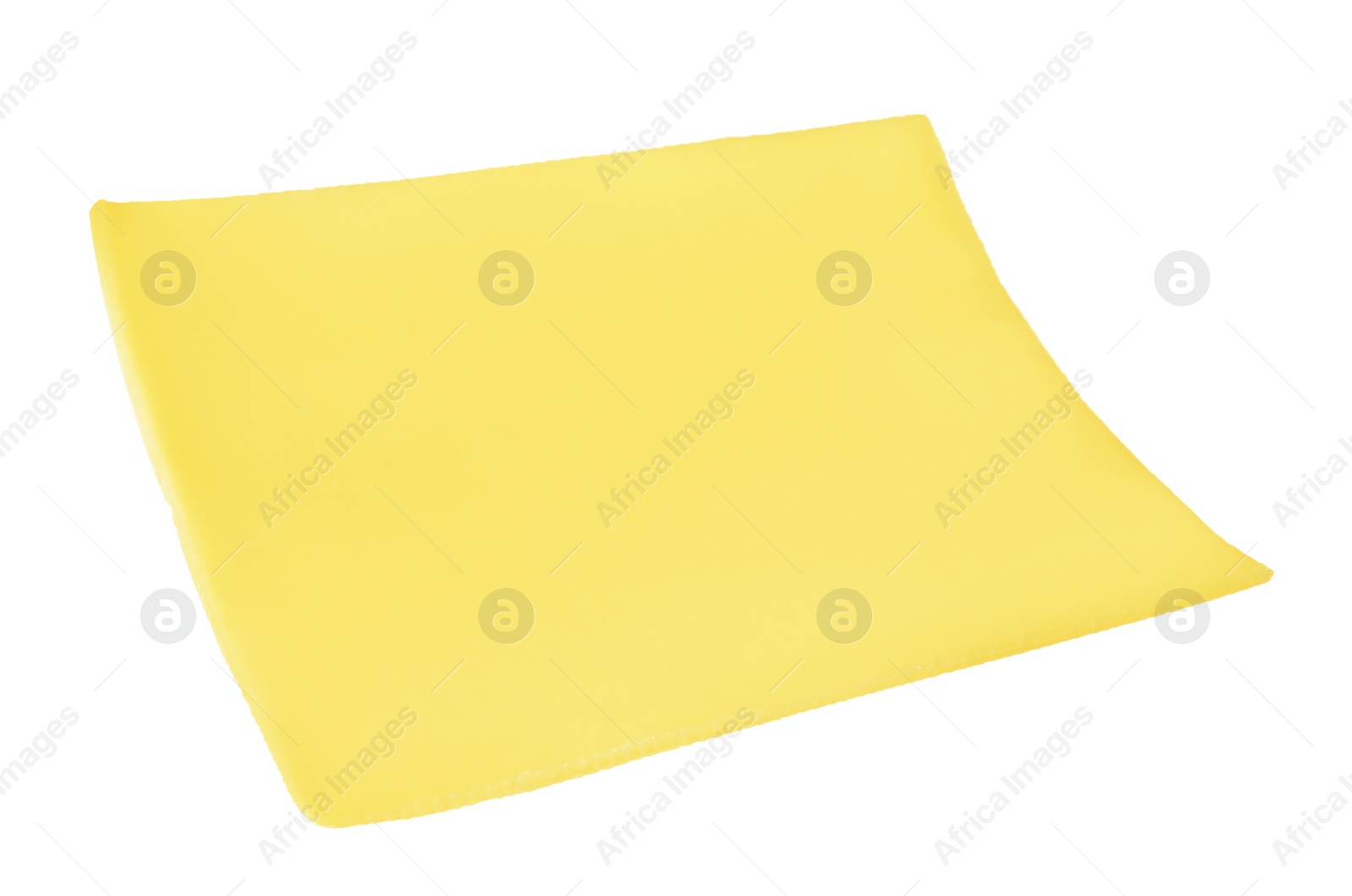 Photo of Slice of tasty cheese isolated on white