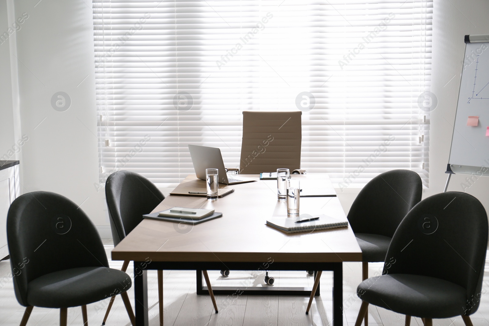 Photo of Conference room interior with modern office table