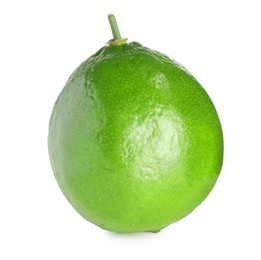 Fresh green ripe lime isolated on white