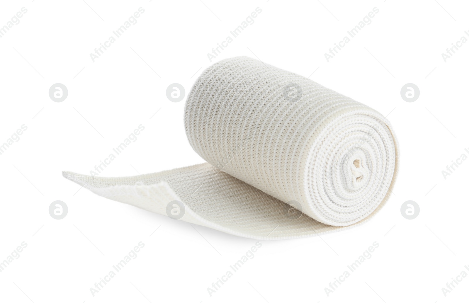 Photo of Medical bandage roll isolated on white. First aid item