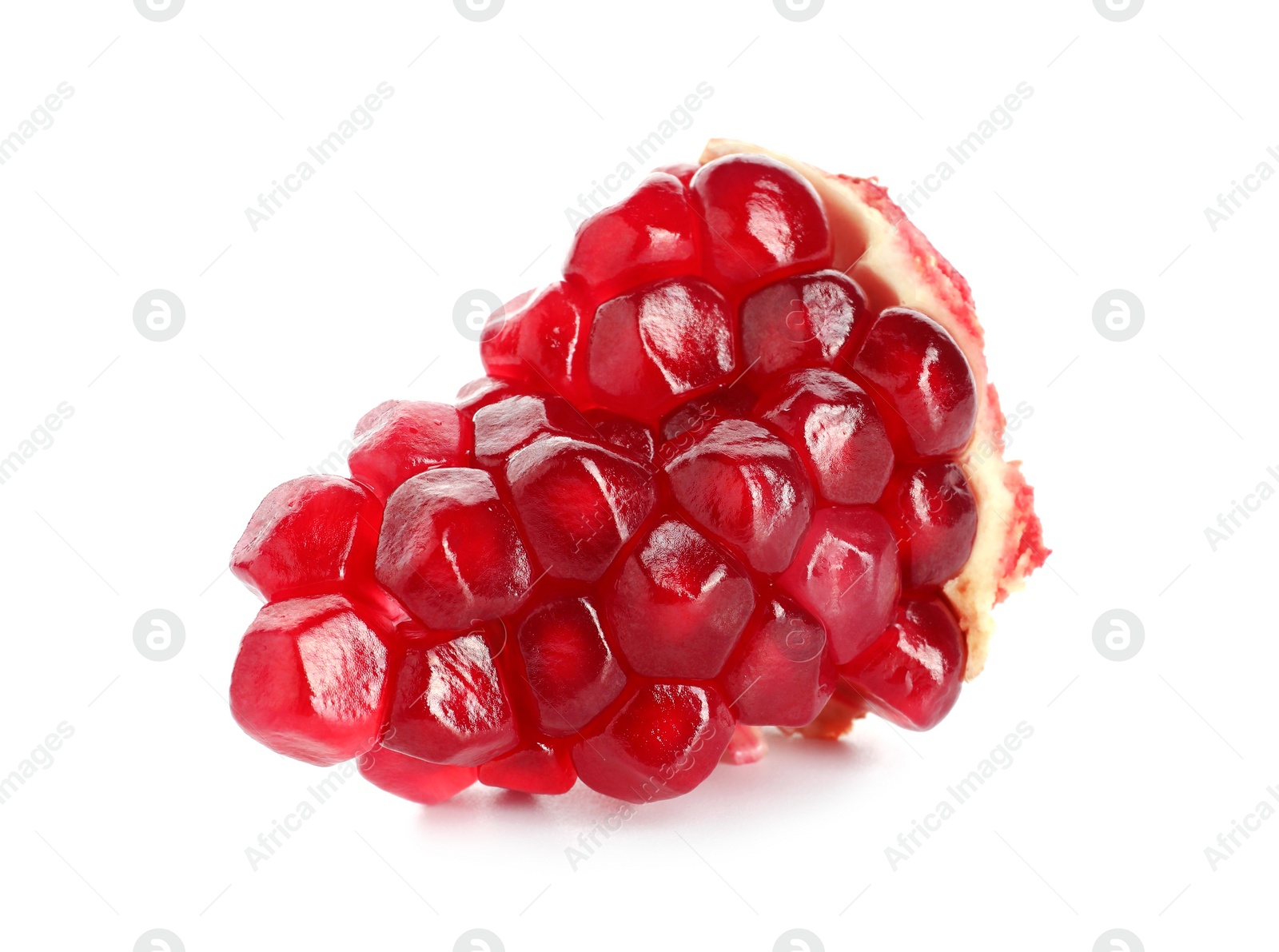 Photo of Piece of fresh pomegranate isolated on white