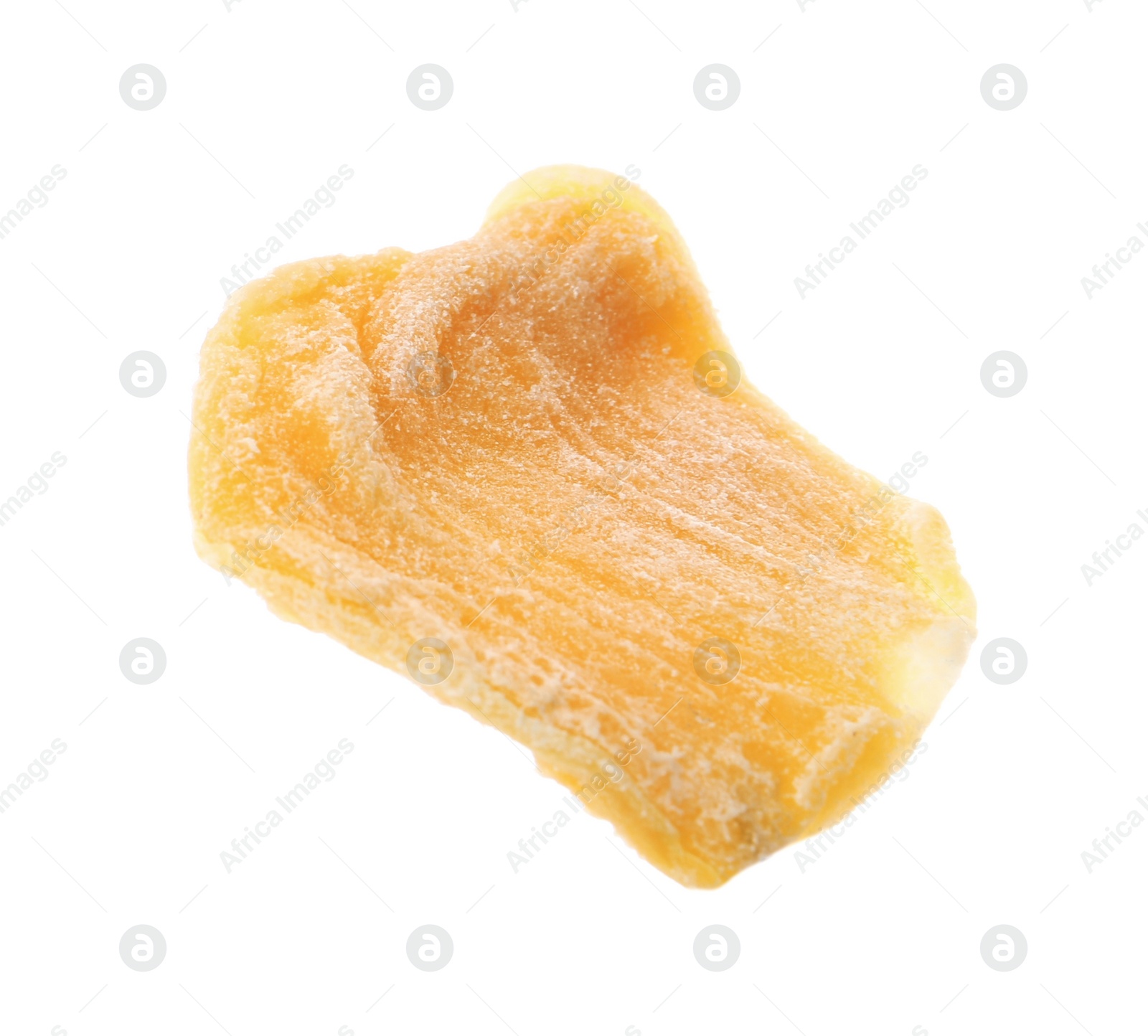 Photo of Sweet dried jackfruit slice isolated on white