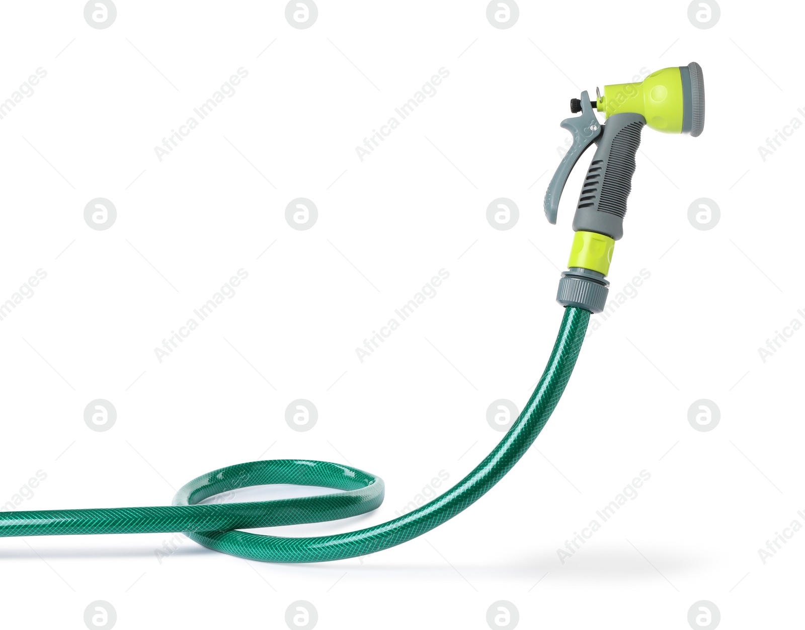 Photo of Watering hose with sprinkler isolated on white