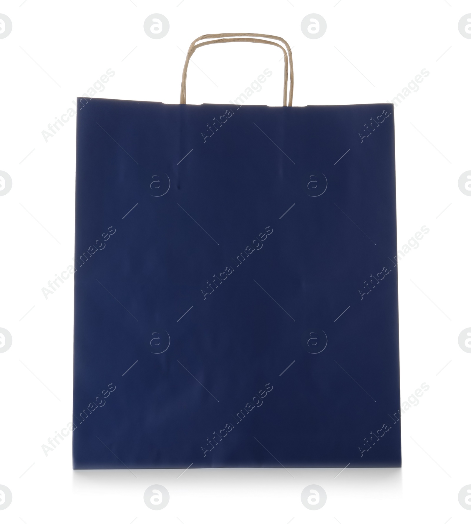 Photo of Mockup of paper shopping bag on white background