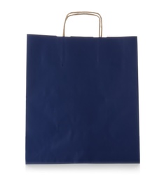 Photo of Mockup of paper shopping bag on white background