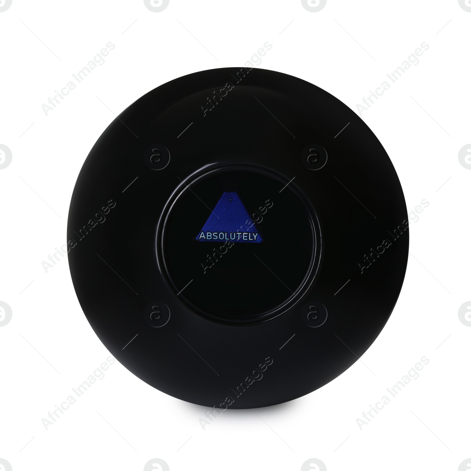 Photo of Magic eight ball with prediction Absolutely isolated on white