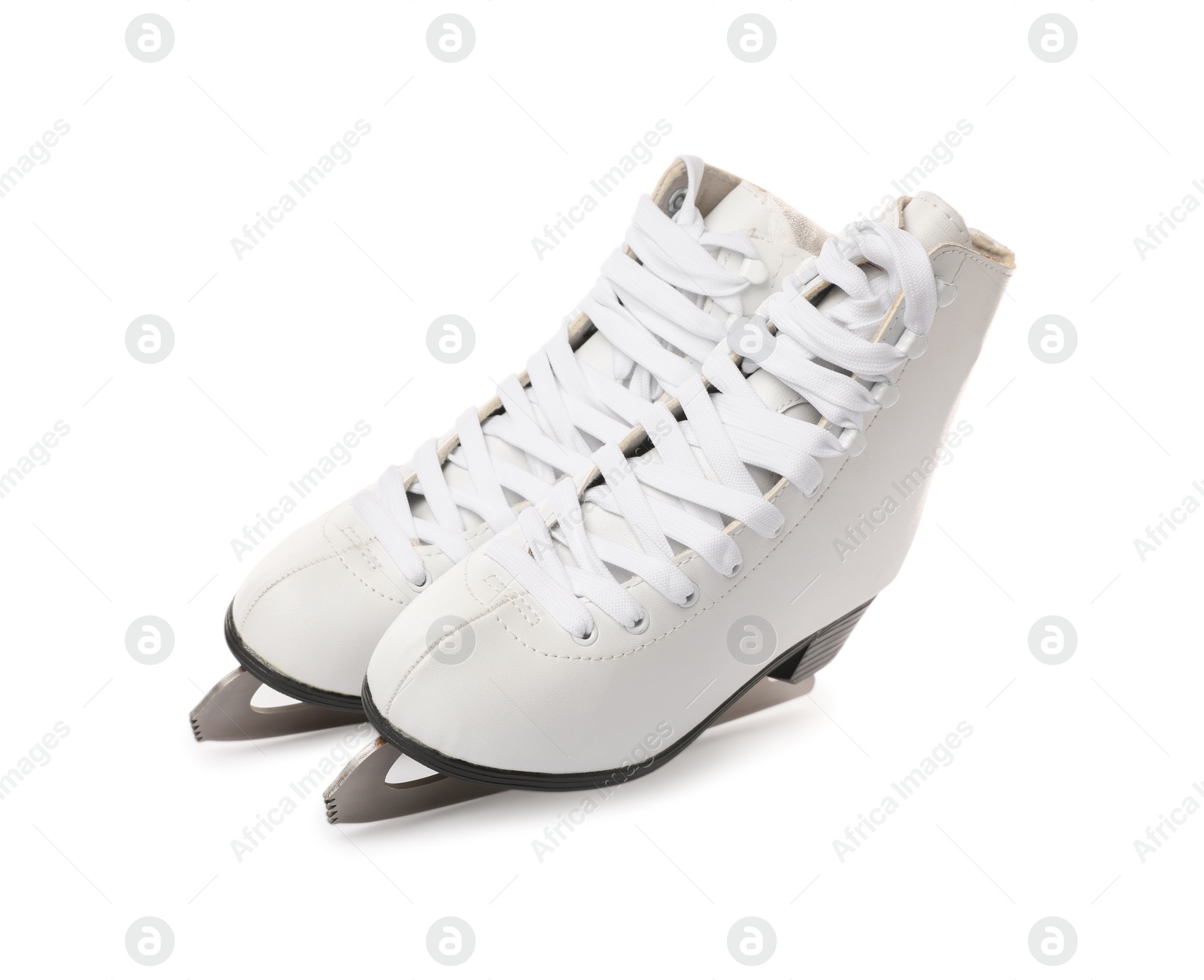 Photo of Pair of figure ice skates isolated on white