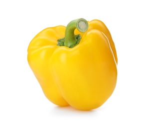 Photo of Raw ripe paprika pepper on white background