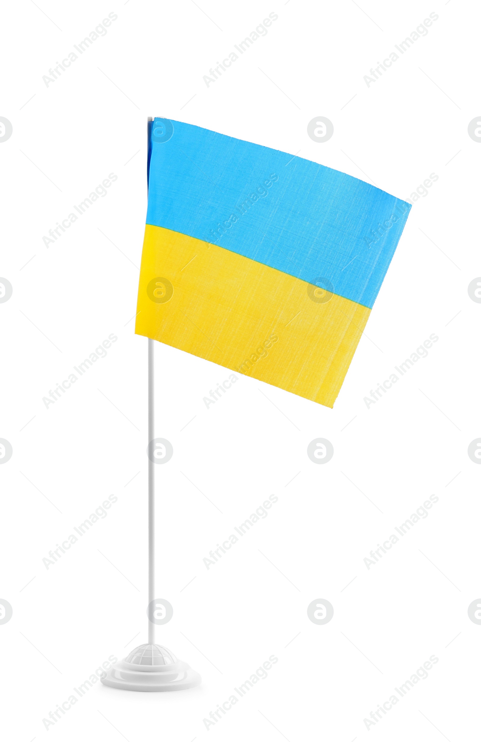 Photo of National flag of Ukraine isolated on white