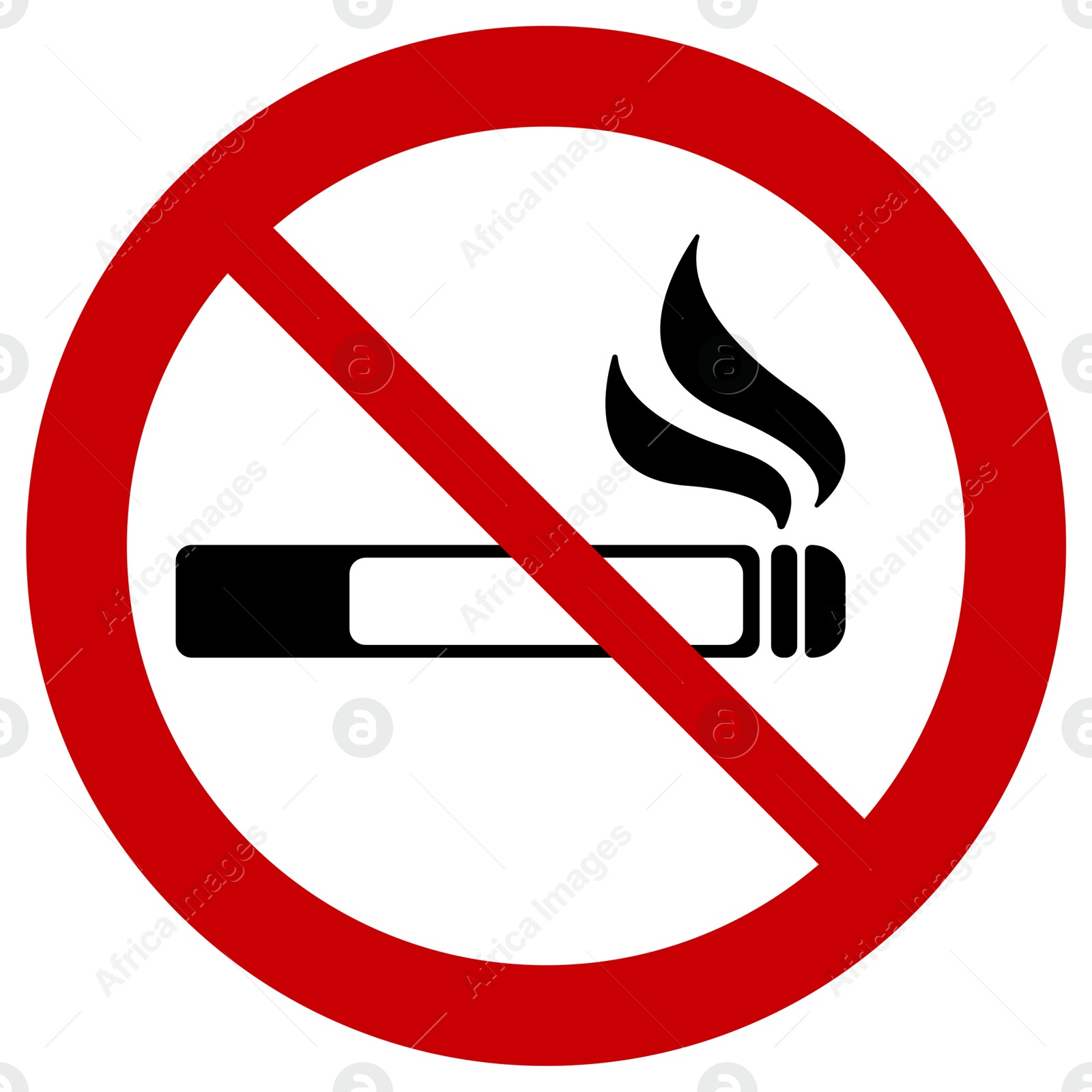 Illustration of Sign NO SMOKING on white background, illustration