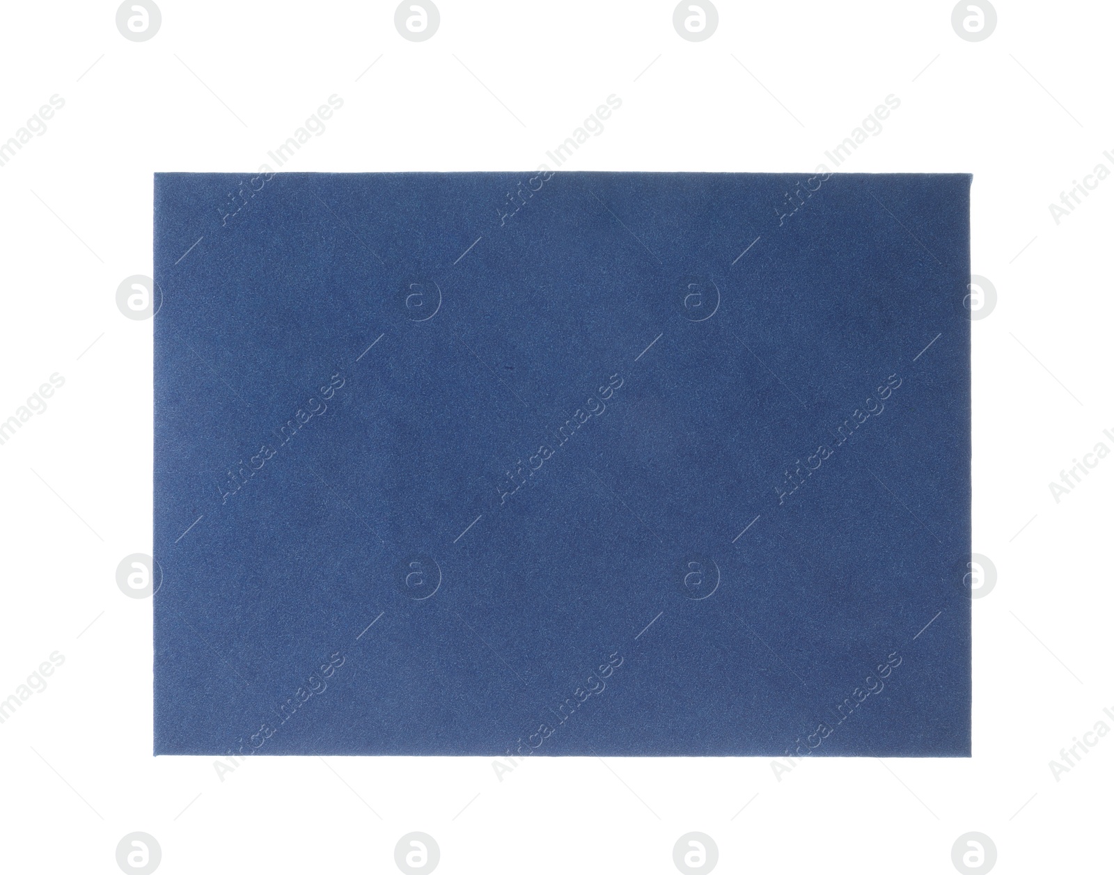 Photo of Blue paper envelope isolated on white. Mail service