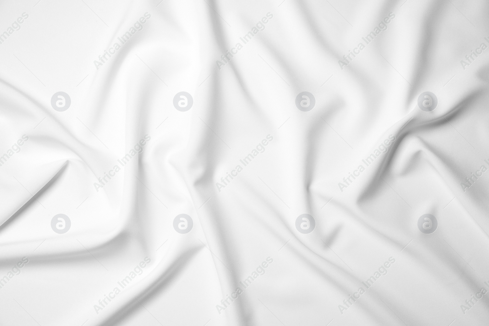 Photo of Texture of blank white flag as background, top view. Mockup for design