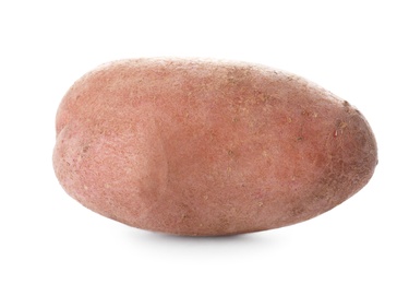 Photo of Fresh ripe organic potato on white background