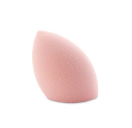 Photo of One beige makeup sponge isolated on white