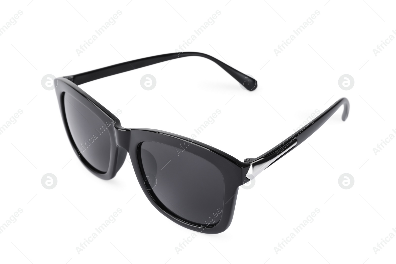 Photo of Stylish sunglasses isolated on white. Fashion accessory