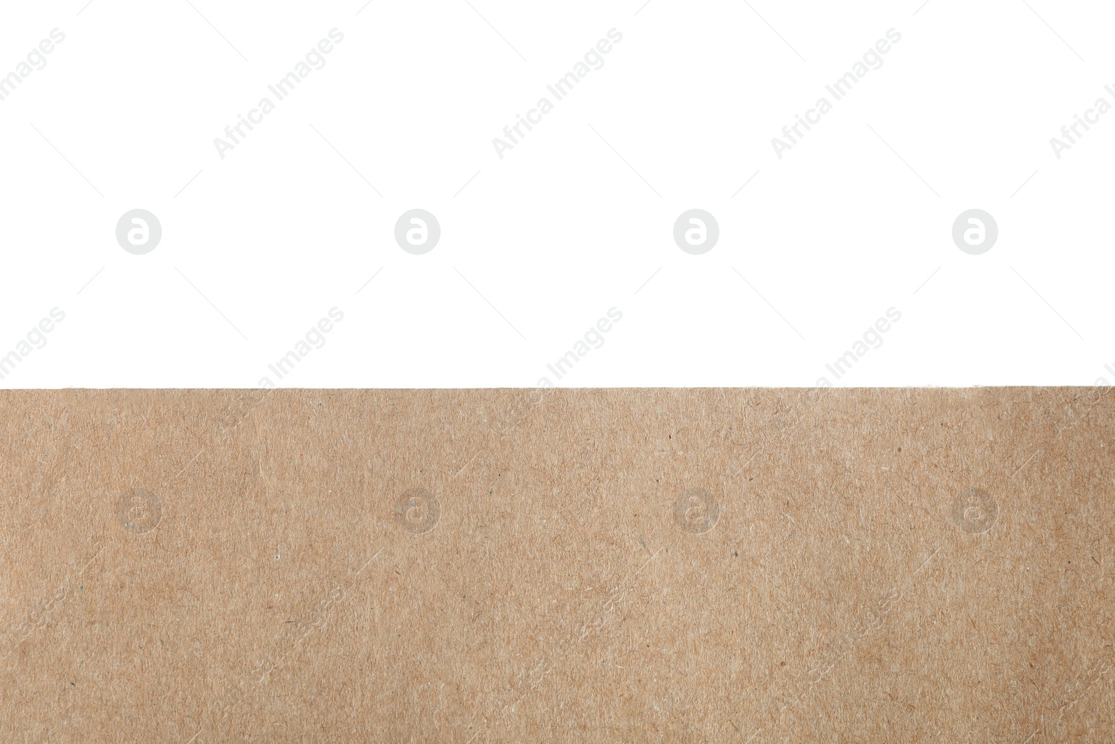 Photo of Brown paper bag on white background, closeup