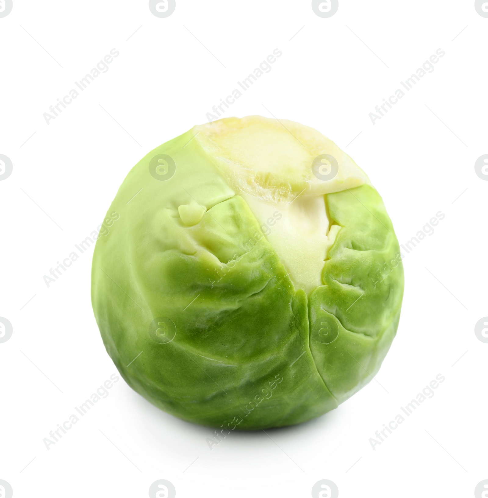 Photo of Fresh tasty Brussels sprout on white background