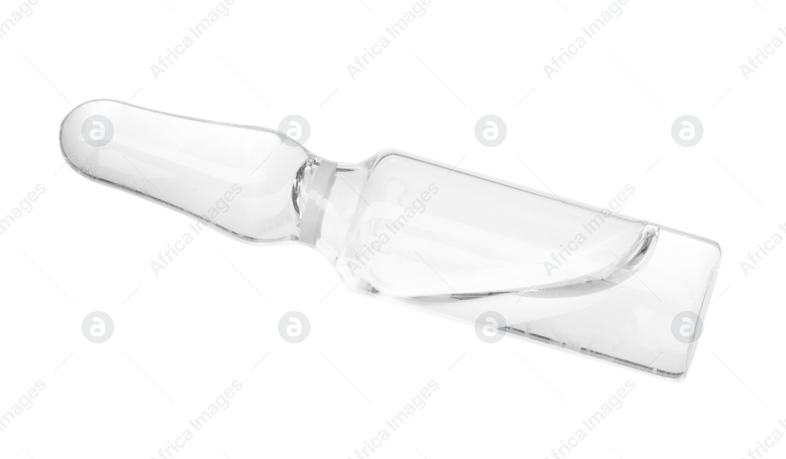 Photo of Glass ampoule with liquid isolated on white