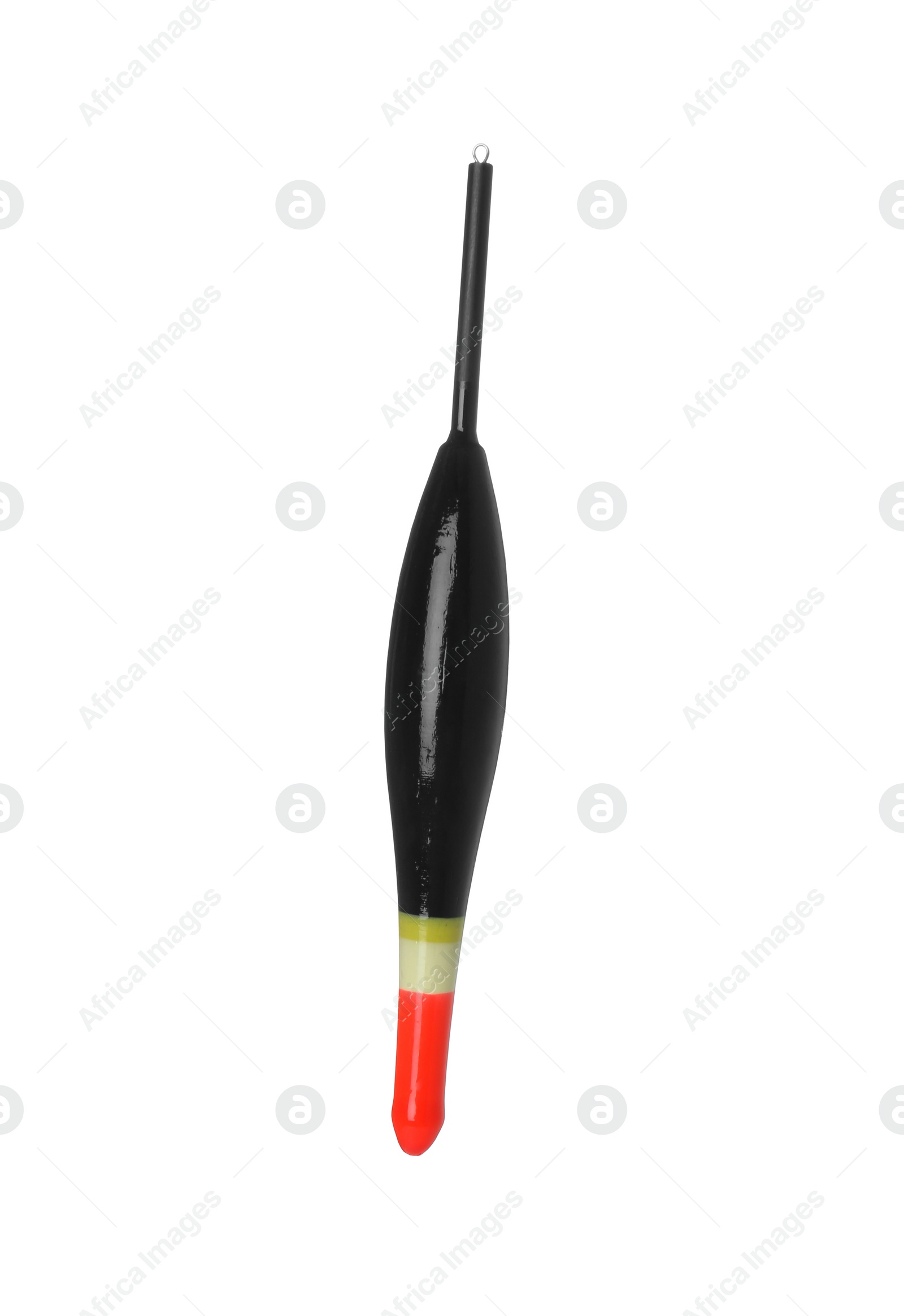 Photo of Fishing float on white background. Angling equipment