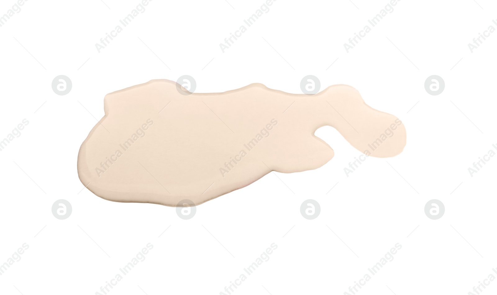 Photo of Puddle of aromatic liquid on white background