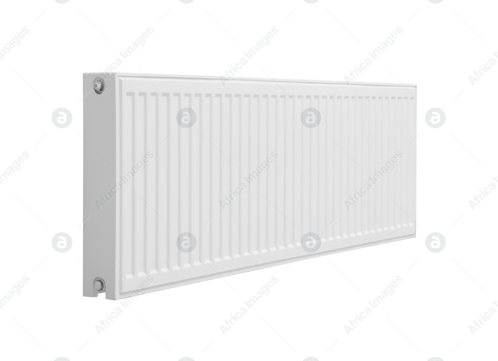 Image of Modern panel radiator on white background. Heating system