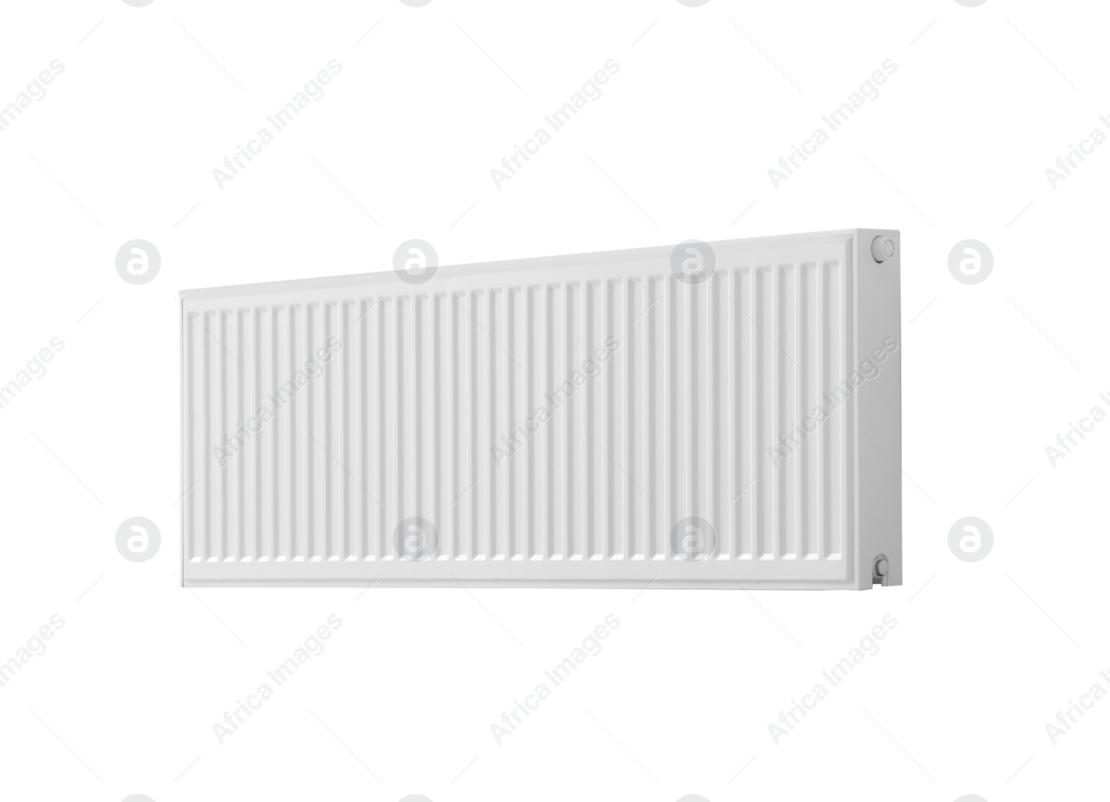 Image of Modern panel radiator on white background. Heating system