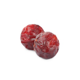 Photo of Dried cranberries isolated on white. Healthy snack