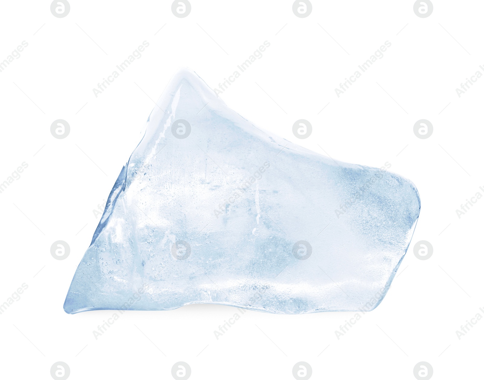 Photo of One piece of clear ice isolated on white