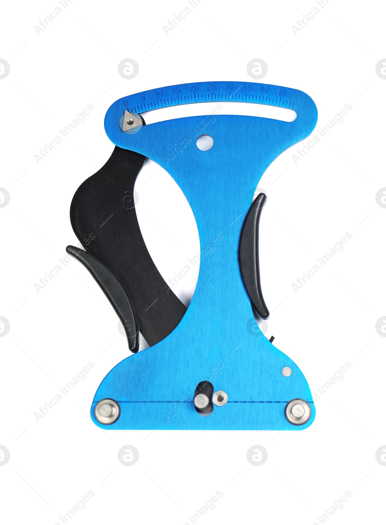 Photo of Tool for bicycle repair on white background, top view