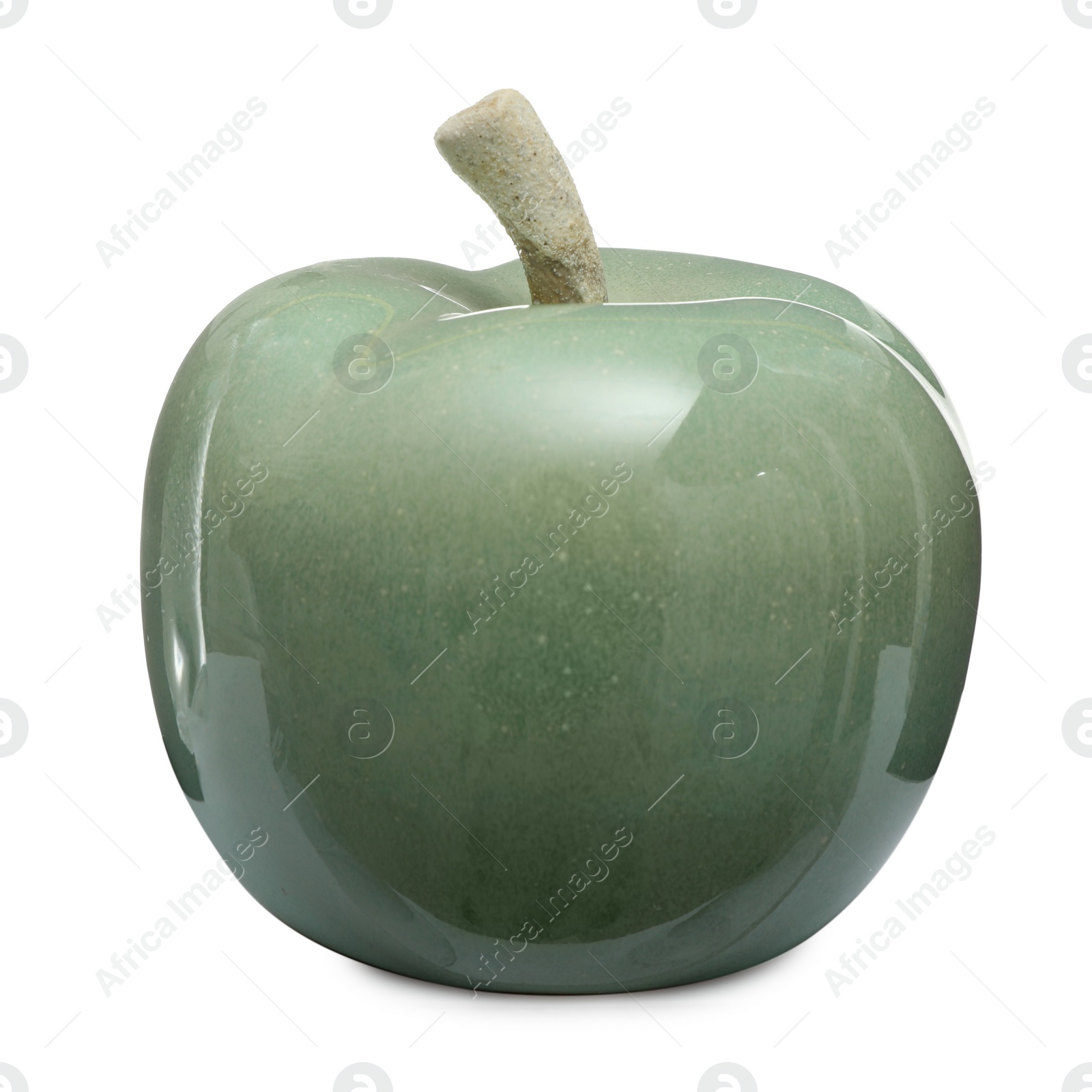 Photo of Trendy apple shaped ceramic decor isolated on white