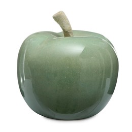 Trendy apple shaped ceramic decor isolated on white