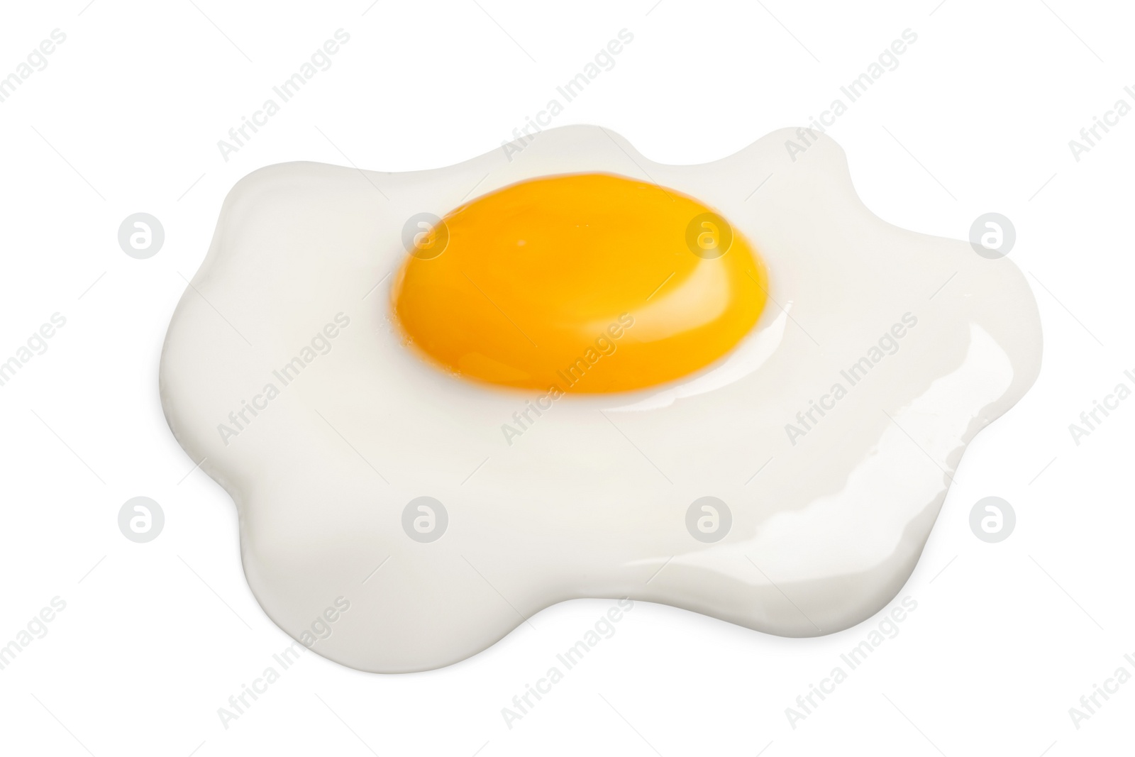 Image of Tasty fried chicken egg isolated on white