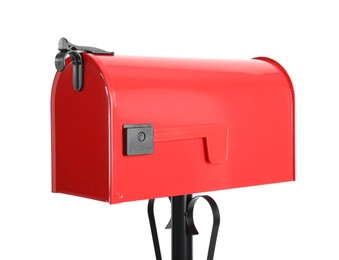 Photo of One red letter box on white background