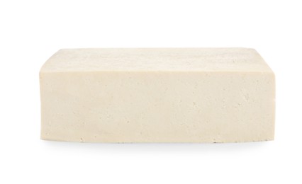 Photo of Block of delicious raw tofu isolated on white