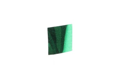 Photo of Piece of green confetti isolated on white