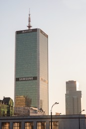 Photo of WARSAW, POLAND - MARCH 18, 2022: Samsung service center in Centrum LIM skyscraper