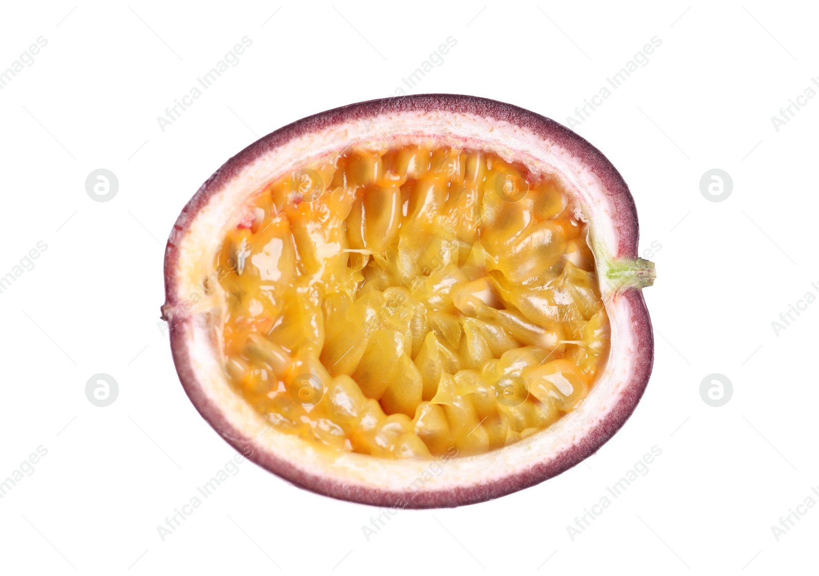 Photo of Half of passion fruit isolated on white