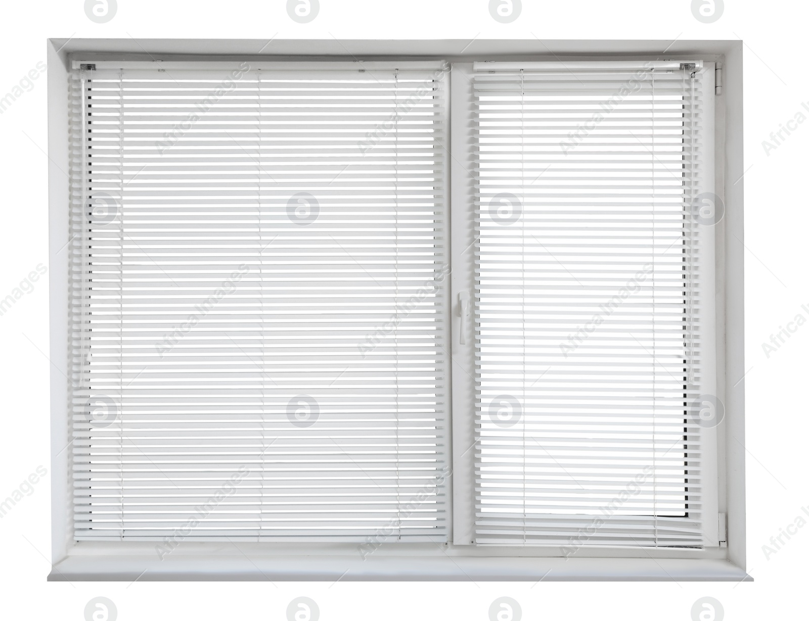 Image of Modern closed plastic window on white background