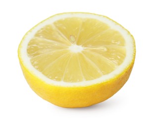 Photo of Half of fresh lemon isolated on white