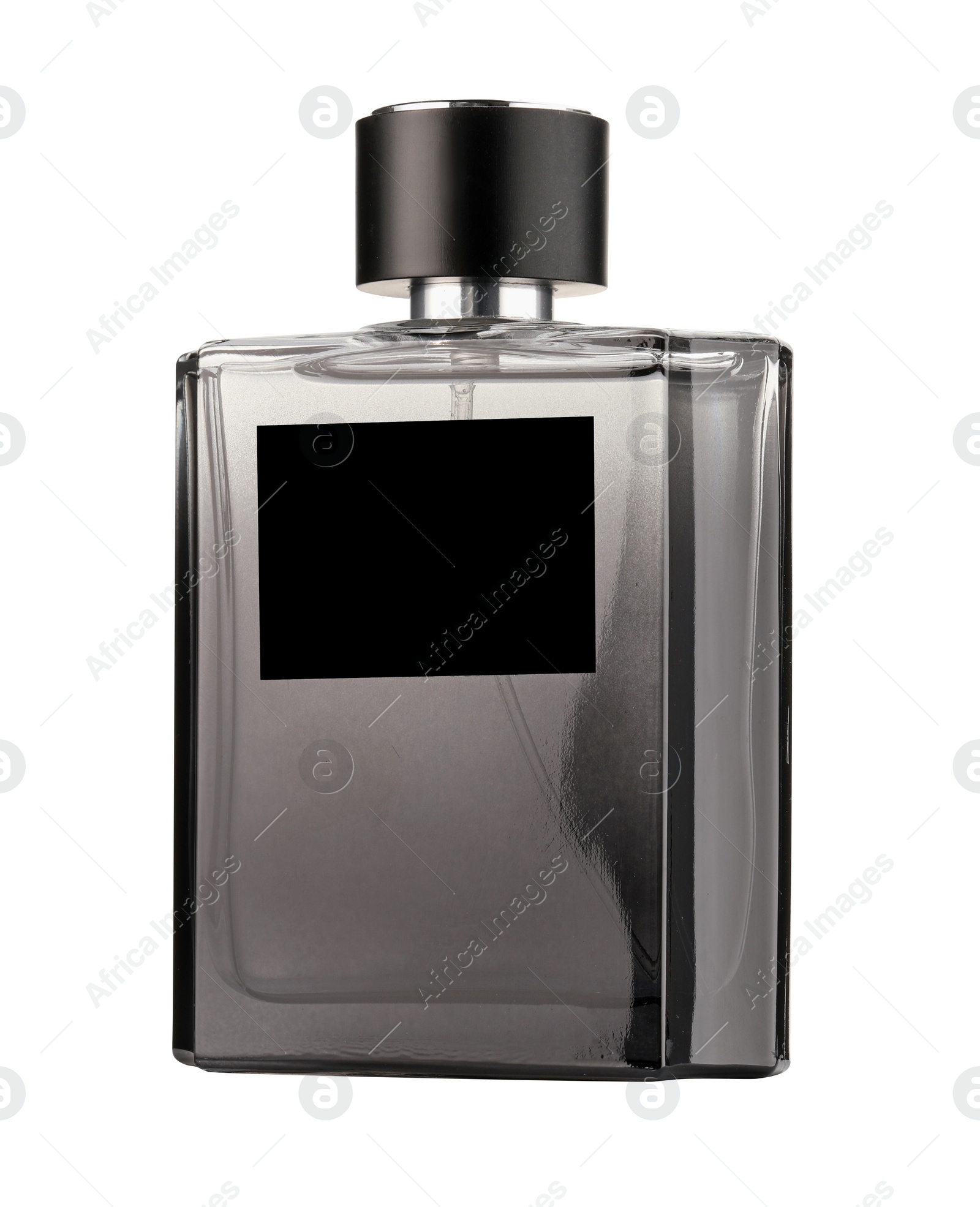 Photo of Luxury men`s perfume in bottle isolated on white