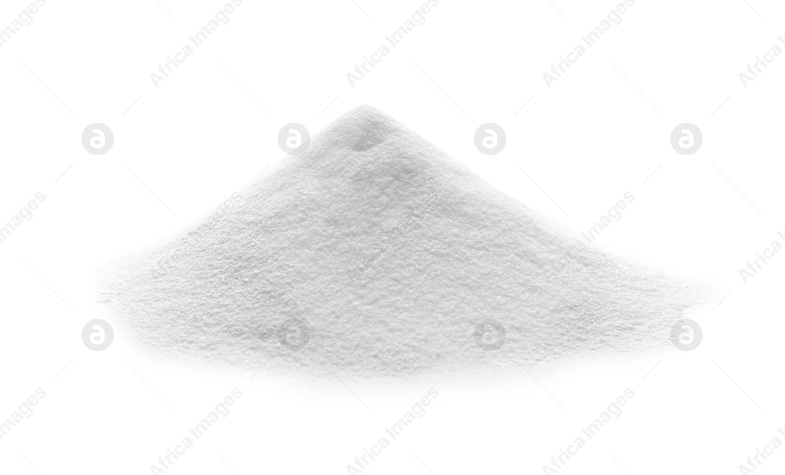 Photo of Pile of baking soda isolated on white