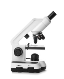 Microscope on white background. Medical equipment