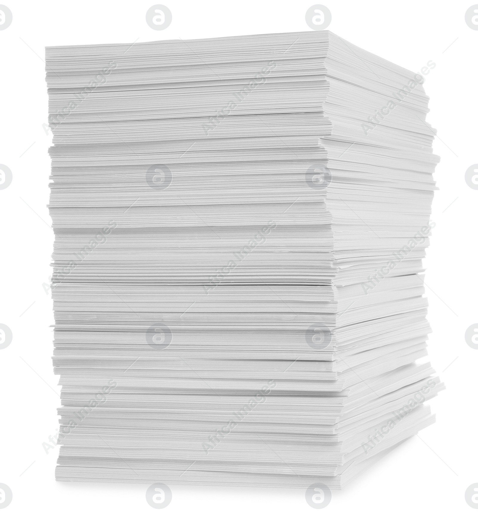 Photo of Stack of paper sheets isolated on white