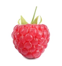 Photo of One tasty ripe raspberry isolated on white