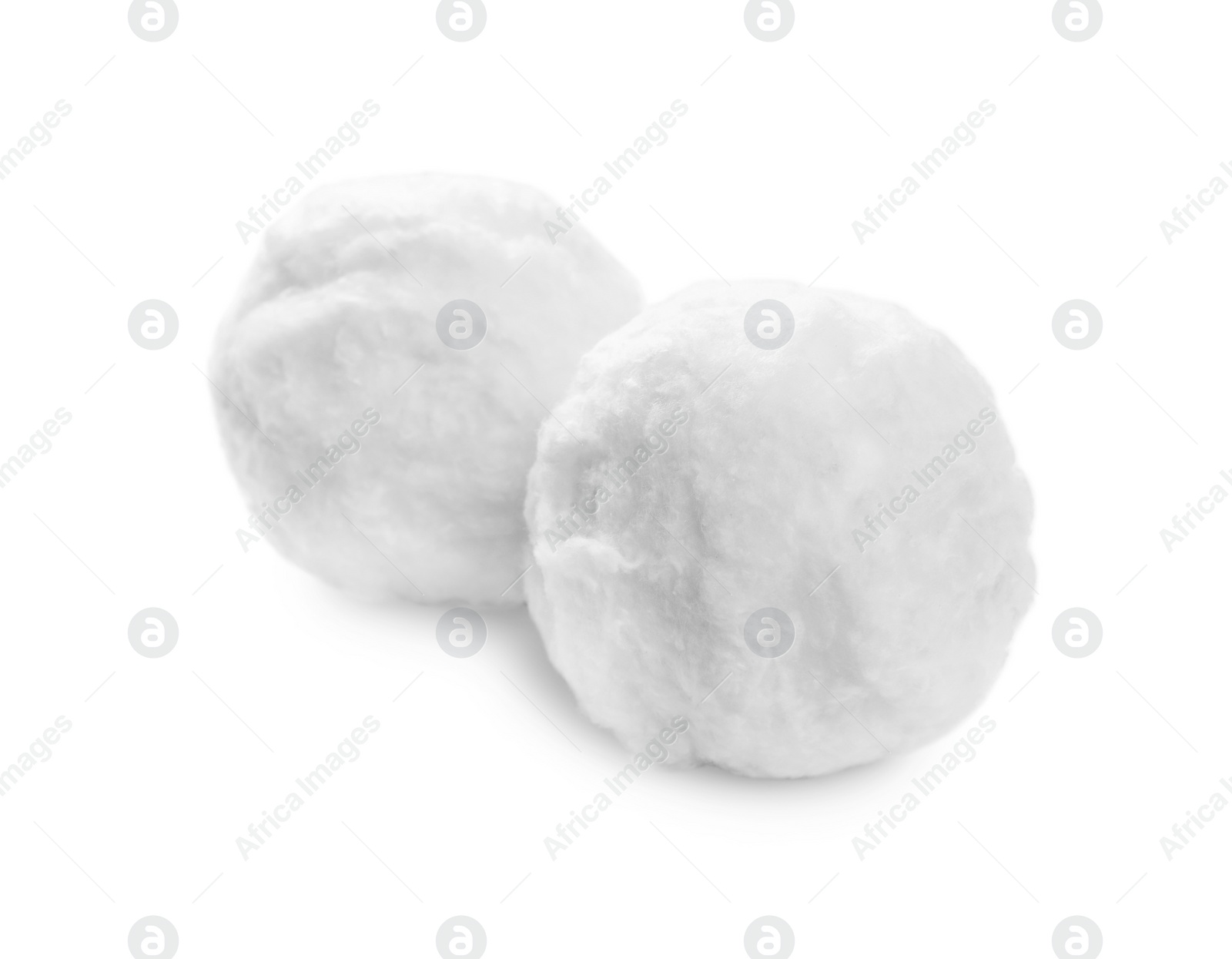 Photo of Balls of clean cotton wool isolated on white